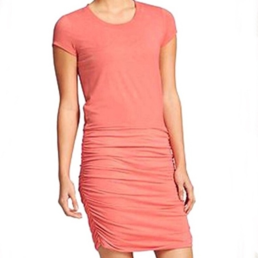 ATHLETA Pink Tonga Ruched Skirt Athletic Dress